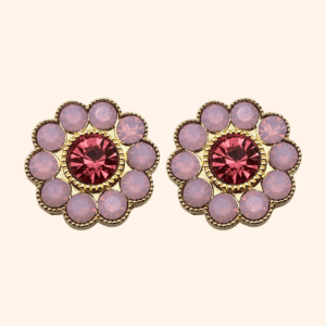 fleur_de_fraisier_rose Bijou de bouton Fleur de fraisier Rose