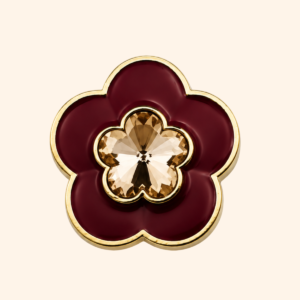 Bijou de bouton SEVENTY BLOOM Bordeaux & Champagne - 1 bijou de bouton