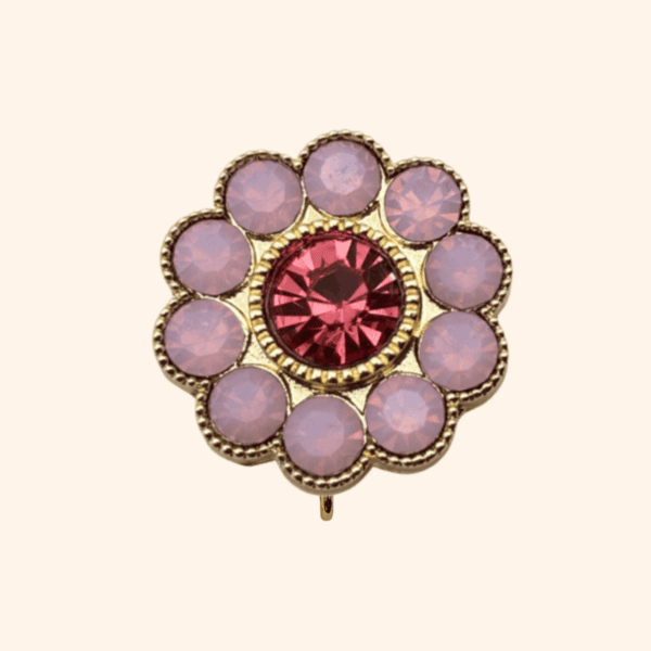 Bijou de bouton fleur de fraisier rose BASE