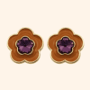 Bijou de bouton SEVENTY BLOOM Caramel & Prune