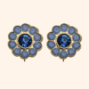 Bijou de bouton Fleur de fraisier Bleue - BASE