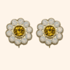 Bijou de bouton Fleur de fraisier vintage - BASE