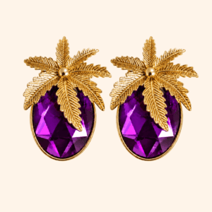 Bijou de bouton Palmananas PURPLE