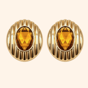 Bijoux de gros bouton XL Léopoldine AMBRE Bijoux de gros bouton XL Léopoldine AMBRE