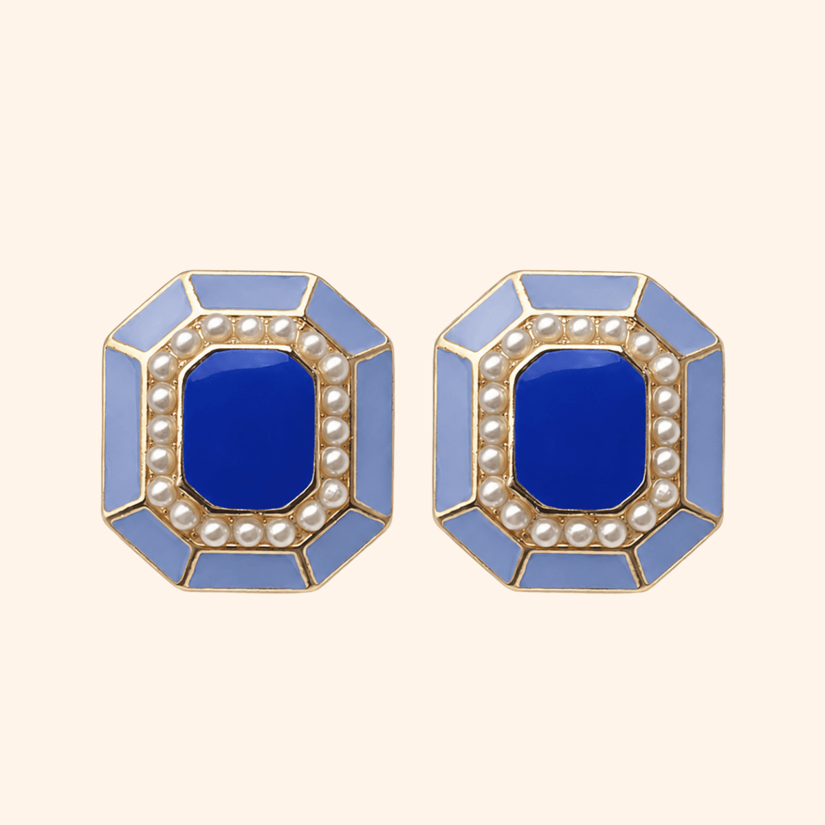 Bijou de bouton Agnès Grand bleu