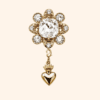 Bijou de bouton CRYSTAL PALACE et sa pampille Ex-voto