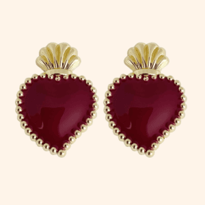 Bijou de bouton Exvoto BURGUNDY VELVET