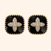 Bijou de bouton Fortuna Noir intense
