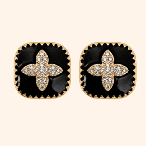 Bijou de bouton Fortuna Noir intense