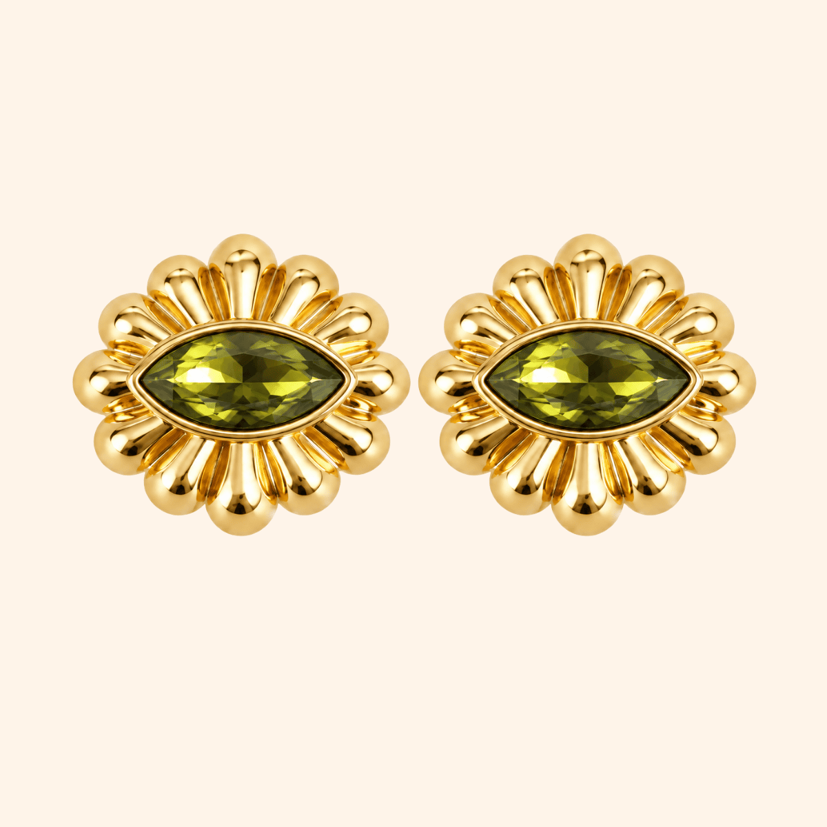 Bijou de bouton SOLARIA Vert olive