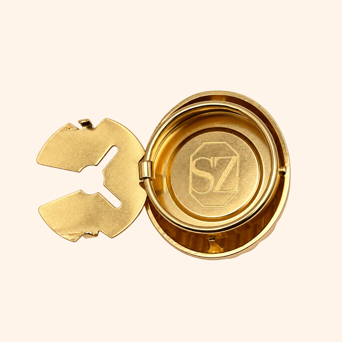Bijoux de gros bouton XL Léopoldine AMBRE – Image 2