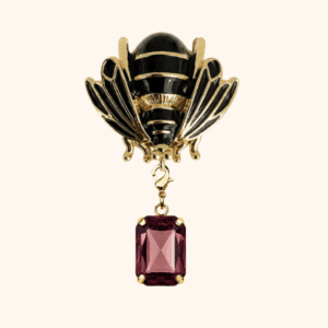maya_black_pampille_ Bijou de bouton MAYA QUEEN et sa pampille interchangeable AMARANTE