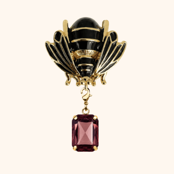 maya_black_pampille_ Bijou de bouton MAYA QUEEN et sa pampille interchangeable AMARANTE