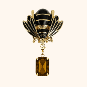 maya_black_pampille_cognac Bijou de bouton MAYA QUEEN et sa pampille cabochon interchangeable COGNAC