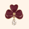 Clip ESMEE Bordeaux & sa pampille cristal