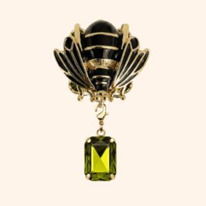 Il tuo testo del paragrafo Bijou de bouton MAYA QUEEN et sa pampille interchangeable VERT OLIVE