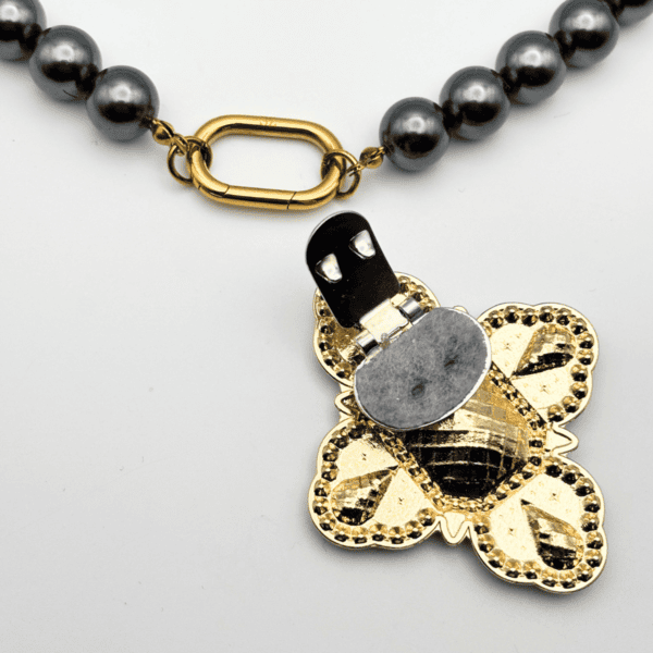 Collier AUDACIEUX à clipper - Ematite