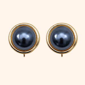 Bijou de bouton LA PERLE DE LUNE noire - BASE