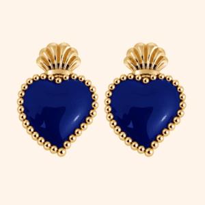 Bijou de bouton Exvoto BLEU ROYAL