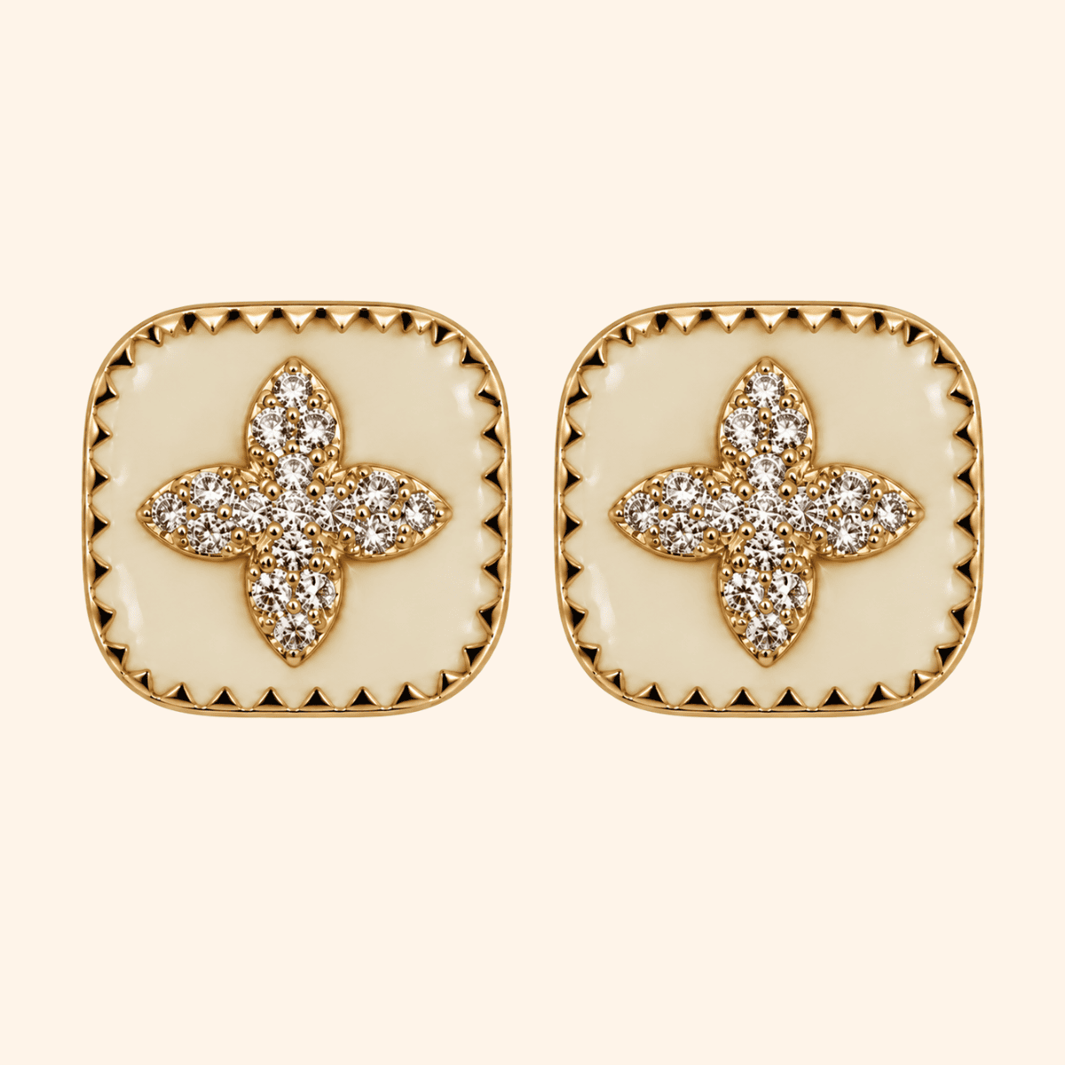 Bijou de bouton Fortuna IVOIRE